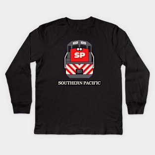 Southern Pacific Railroad Train Engine T-Shirt Kids Long Sleeve T-Shirt